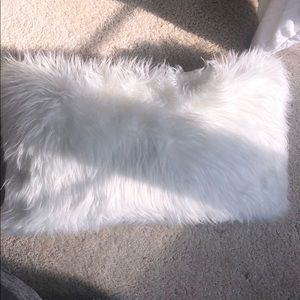 White long fluffy pillow